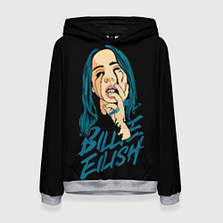 Толстовка-худи женская Billie Eilish, цвет: 3D-меланж