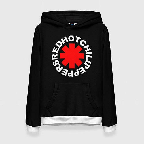Женская толстовка Red Hot chili peppers logo on black / 3D-Белый – фото 1