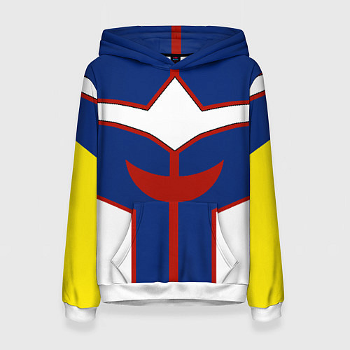 Женская толстовка ALL MIGHT MY HERO ACADEMIA MHA МОЯ ГЕРОЙСКАЯ АКАДЕ / 3D-Белый – фото 1