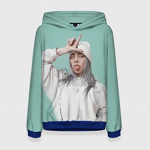 Женская толстовка BILLIE EILISH / 3D-Синий – фото 1