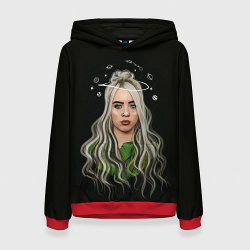 Женская толстовка BILLIE EILISH / 3D-Красный – фото 1