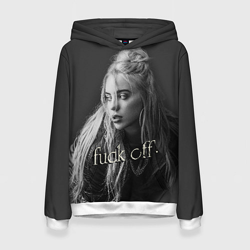 Женская толстовка Billie Eilish fak off / 3D-Белый – фото 1