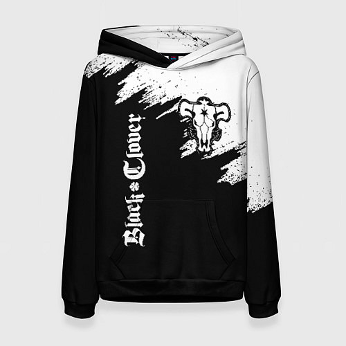 Женская толстовка ЧЁРНЫЙ КЛЕВЕР / 3D-Черный – фото 1