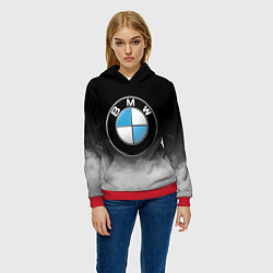 Толстовка-худи женская BMW, цвет: 3D-красный — фото 2