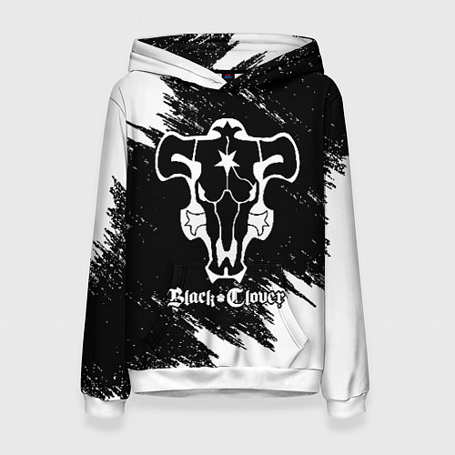 Женская толстовка ЧЁРНЫЙ КЛЕВЕР / 3D-Белый – фото 1