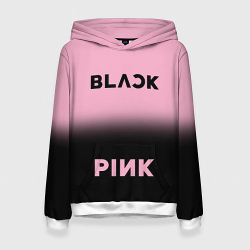 Женская толстовка Blackpink - розово-черный / 3D-Белый – фото 1