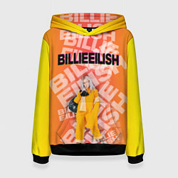 Толстовка-худи женская Billie Eilish: Yellow Mood, цвет: 3D-черный
