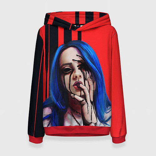 Женская толстовка Billie Eilish: Demon / 3D-Красный – фото 1