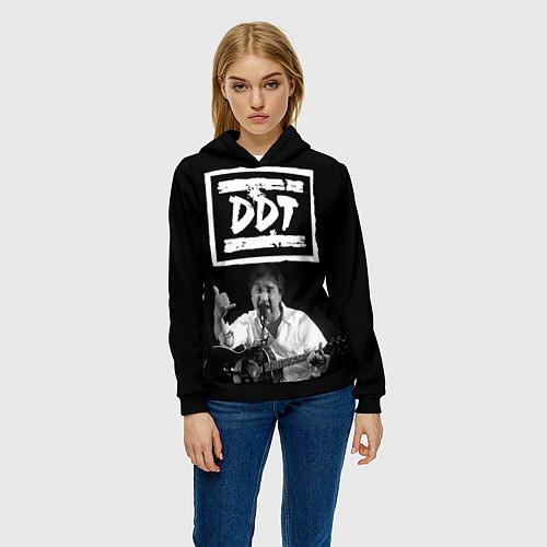 Женская толстовка ДДТ / 3D-Черный – фото 3