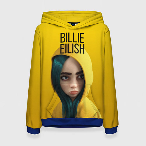 Женская толстовка BILLIE EILISH: Yellow Girl / 3D-Синий – фото 1
