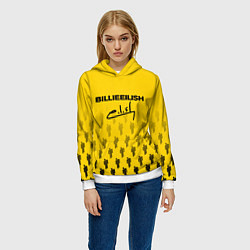 Толстовка-худи женская Billie Eilish: Yellow Autograph, цвет: 3D-белый — фото 2