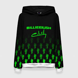 Толстовка-худи женская Billie Eilish: Green & Black Autograph, цвет: 3D-белый