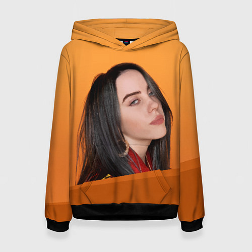 Женская толстовка BILLIE EILISH: Orange Mood / 3D-Черный – фото 1