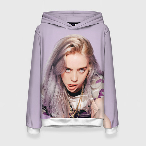 Женская толстовка BILLIE EILISH: Puprle Mood / 3D-Белый – фото 1