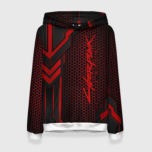 Женская толстовка Cyberpunk 2077 / 3D-Белый – фото 1