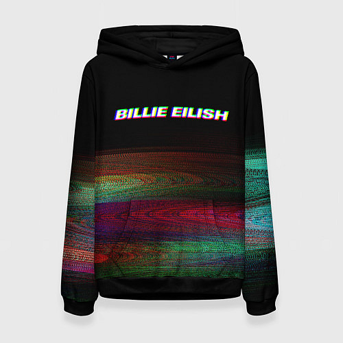 Женская толстовка BILLIE EILISH: Black Glitch / 3D-Черный – фото 1