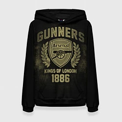 Толстовка-худи женская Arsenal, цвет: 3D-черный