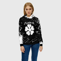 Толстовка-худи женская ЧЁРНЫЙ КЛЕВЕР, цвет: 3D-черный — фото 2