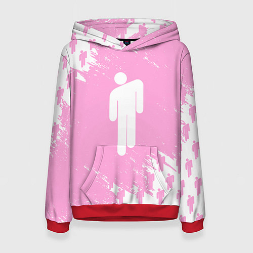 Женская толстовка Billie Eilish: Pink Style / 3D-Красный – фото 1