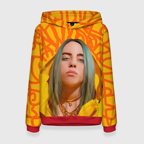 Женская толстовка Billie Eilish / 3D-Красный – фото 1