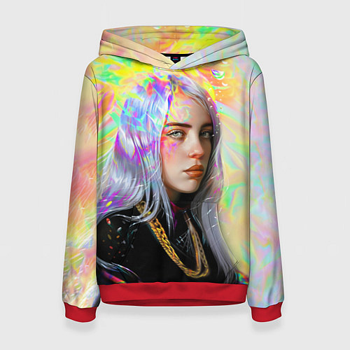 Женская толстовка Billie Eilish / 3D-Красный – фото 1