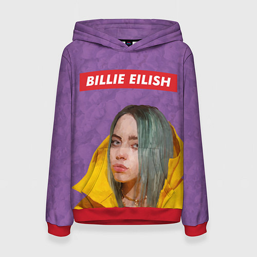 Женская толстовка Billie Eilish / 3D-Красный – фото 1