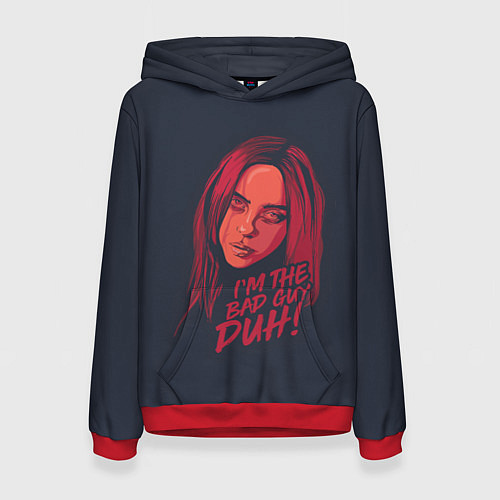 Женская толстовка Billie Eilish / 3D-Красный – фото 1