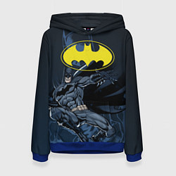 Толстовка-худи женская Batman, цвет: 3D-синий