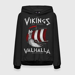 Толстовка-худи женская Vikings Valhalla, цвет: 3D-черный