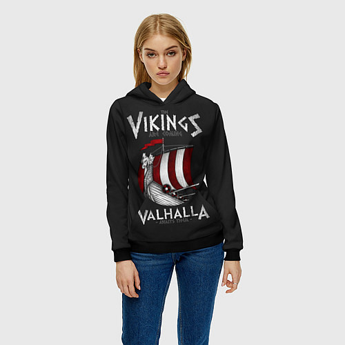 Женская толстовка Vikings Valhalla / 3D-Черный – фото 3