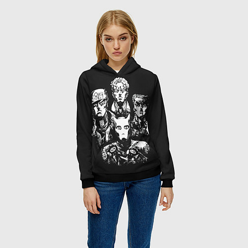 Женская толстовка JoJo Bizarre Adventure / 3D-Черный – фото 3