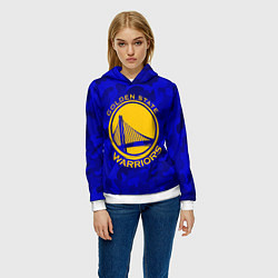 Толстовка-худи женская GOLDEN STATE WARRIORS, цвет: 3D-белый — фото 2