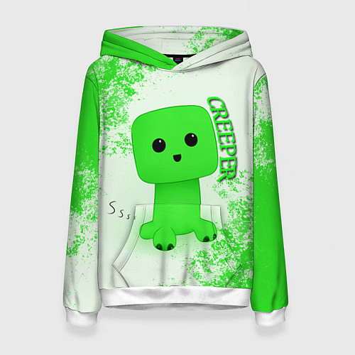 Женская толстовка MINECRAFT CREEPER / 3D-Белый – фото 1