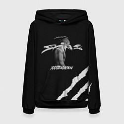 Толстовка-худи женская XXXTENTACION SKINS, цвет: 3D-черный