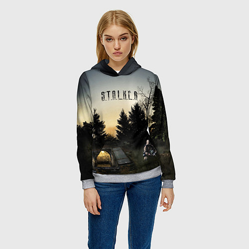 Женская толстовка СТАЛКЕР 1 / 3D-Меланж – фото 3