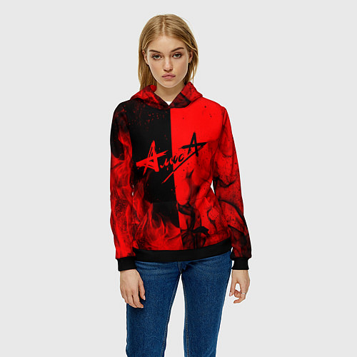 Женская толстовка АлисА / 3D-Черный – фото 3