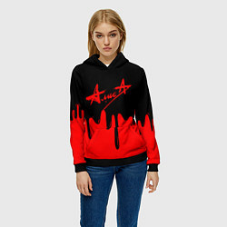 Толстовка-худи женская АлисА, цвет: 3D-черный — фото 2