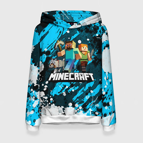 Женская толстовка Minecraft Майнкрафт / 3D-Белый – фото 1