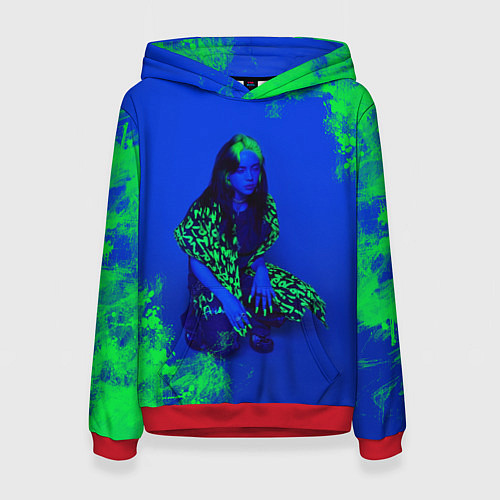 Женская толстовка Billie Eilish / 3D-Красный – фото 1