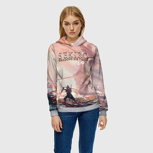 Женская толстовка Sekiro - Boss Fight / 3D-Меланж – фото 3