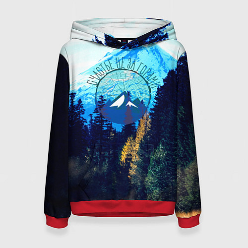 Женская толстовка Лес / 3D-Красный – фото 1