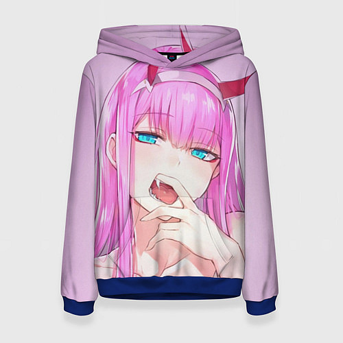 Женская толстовка Ahegao / 3D-Синий – фото 1