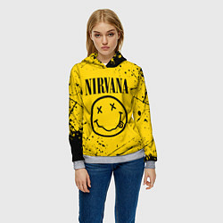 Толстовка-худи женская NIRVANA, цвет: 3D-меланж — фото 2