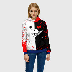 Толстовка-худи женская MONOKUMA, цвет: 3D-синий — фото 2