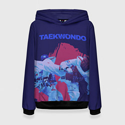 Толстовка-худи женская Taekwondo, цвет: 3D-черный