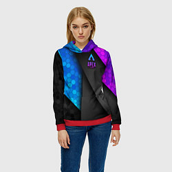 Толстовка-худи женская Apex Legends, цвет: 3D-красный — фото 2