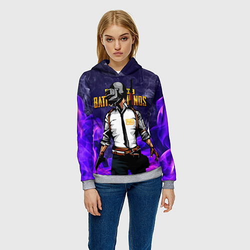 Женская толстовка PUBG / 3D-Меланж – фото 3