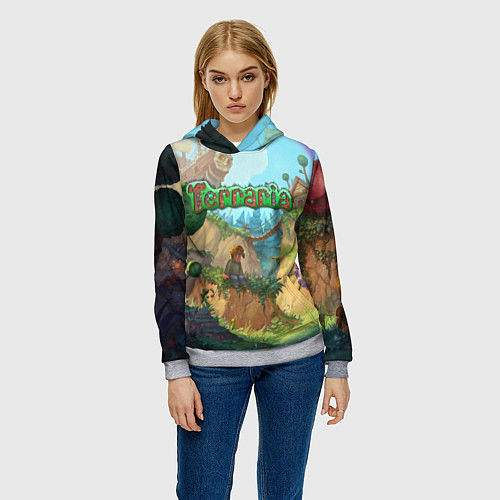 Женская толстовка Terraria / 3D-Меланж – фото 3