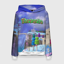 Толстовка-худи женская Terraria, цвет: 3D-белый