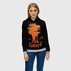 Толстовка-худи женская Fallout 4, цвет: 3D-меланж — фото 2
